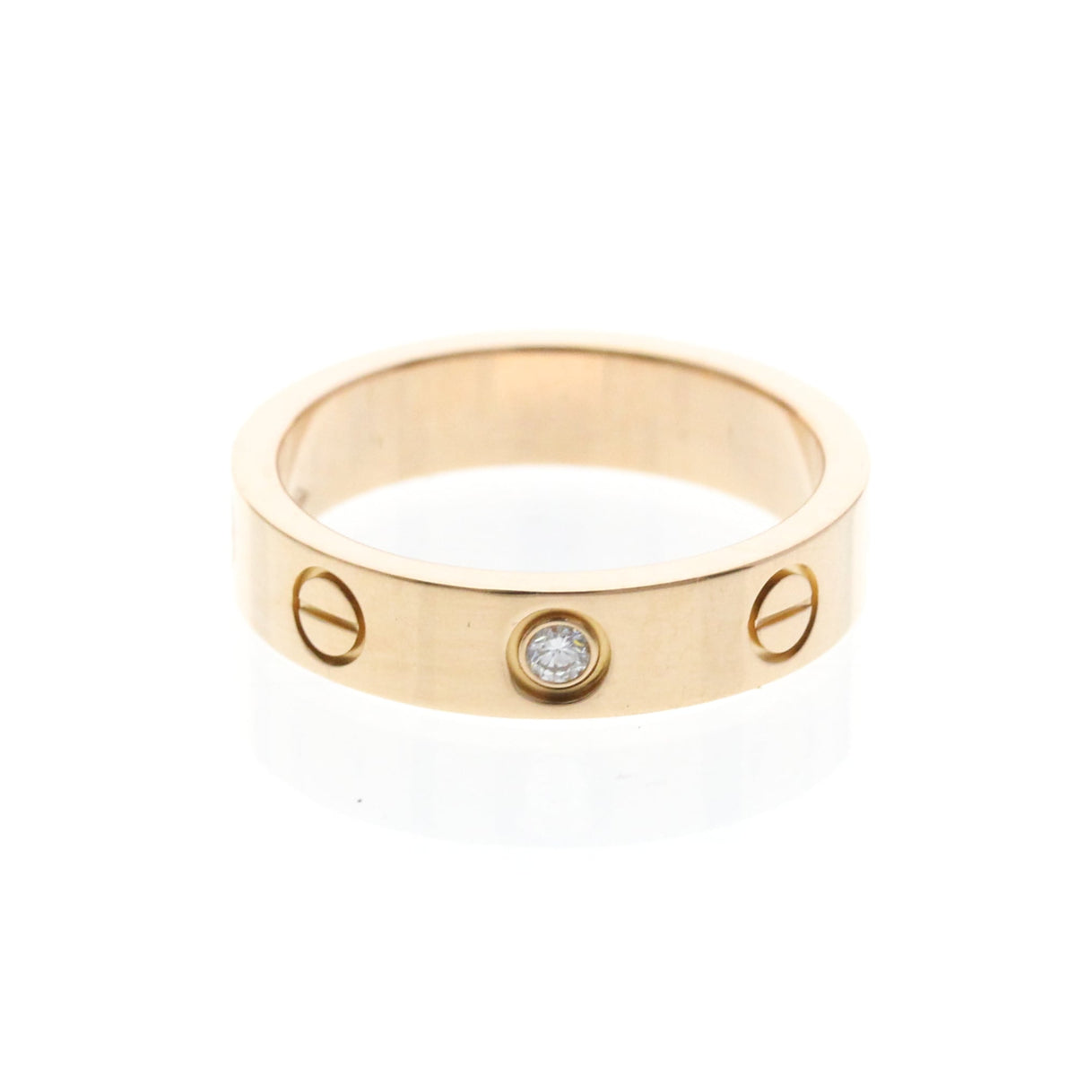 PRE-OWNED Cartier Mini Love · Rose Gold · Diamond Size 4.5