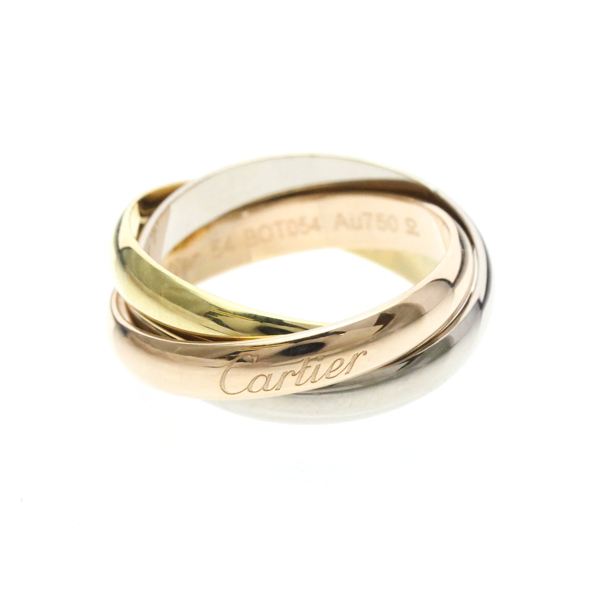 PRE-OWNED Cartier Trinity · Three Gold Size 6.75
