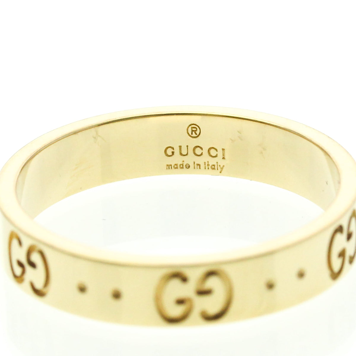PRE-OWNED Gucci Icon · 18K Yellow Gold Size 8