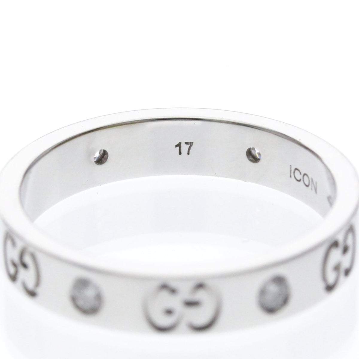 PRE-OWNED Gucci Icon · 18K White Gold · Diamond