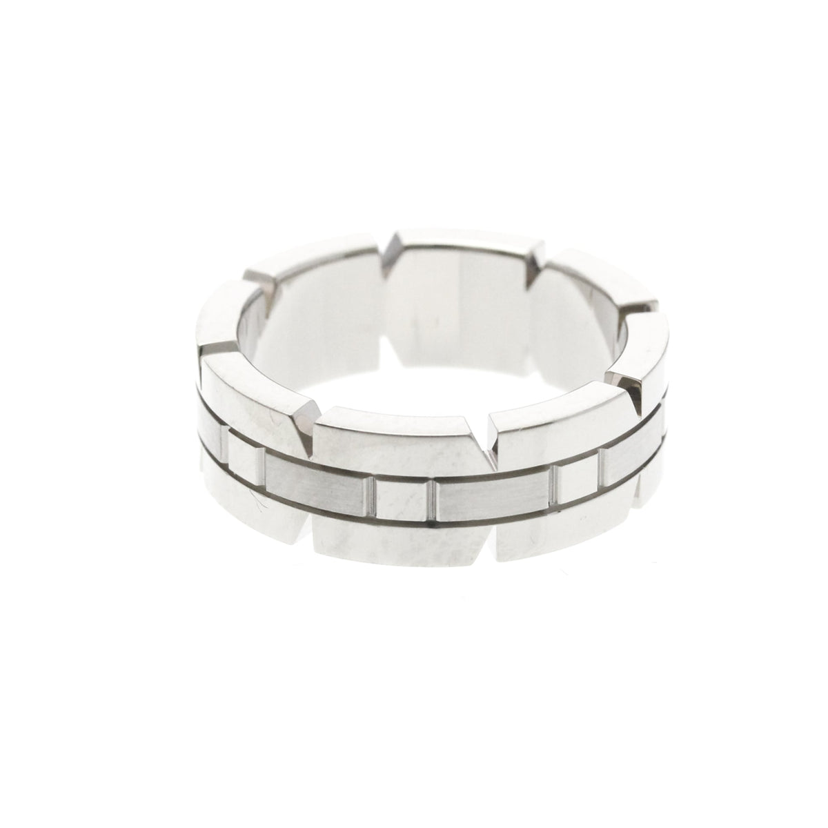 PRE-OWNED Cartier Tank Française · 18K White Gold Size 4.75