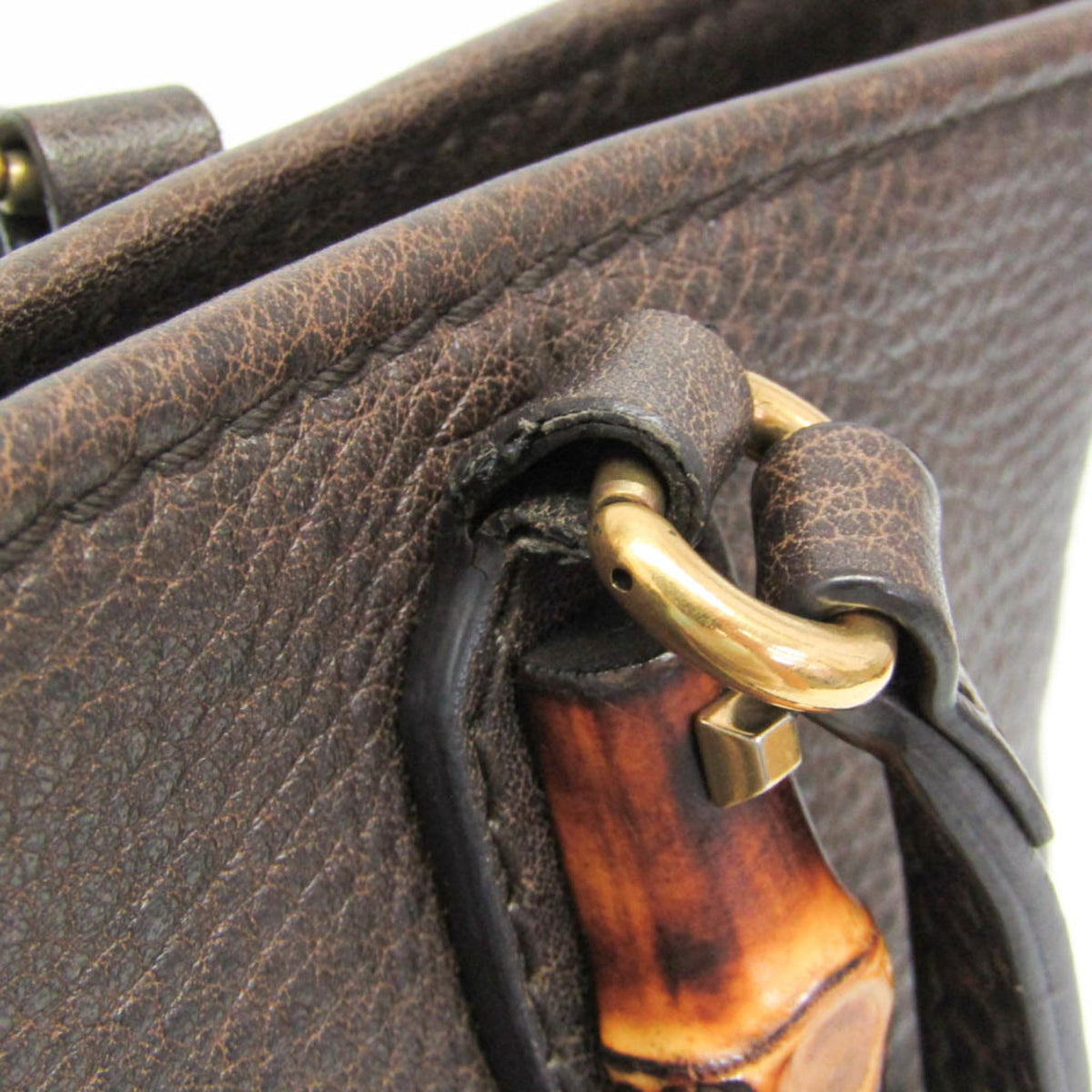PRE-OWNED Gucci Bamboo · GG Canvas Tote