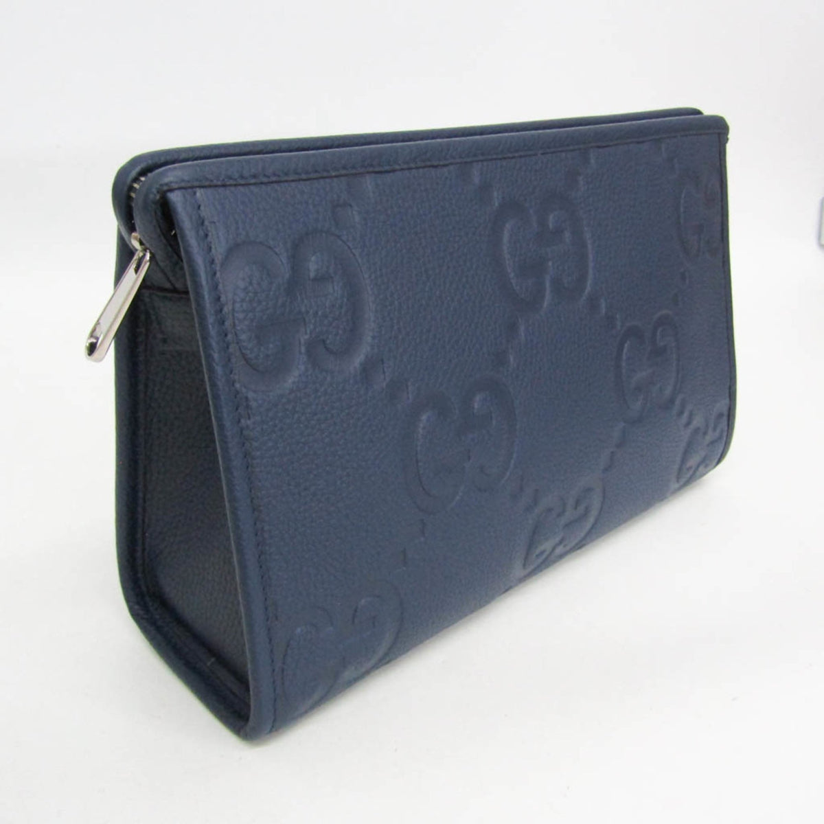 PRE-OWNED Gucci Jumbo GG · Leather Clutch