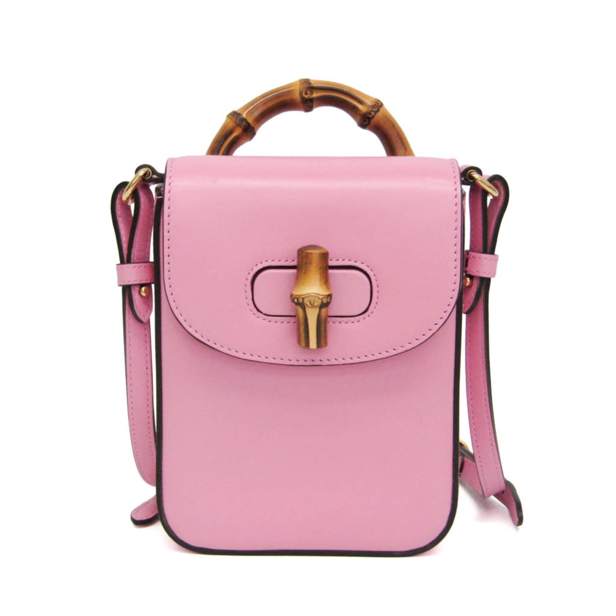 PRE-OWNED Gucci Bamboo · Leather Backpack
