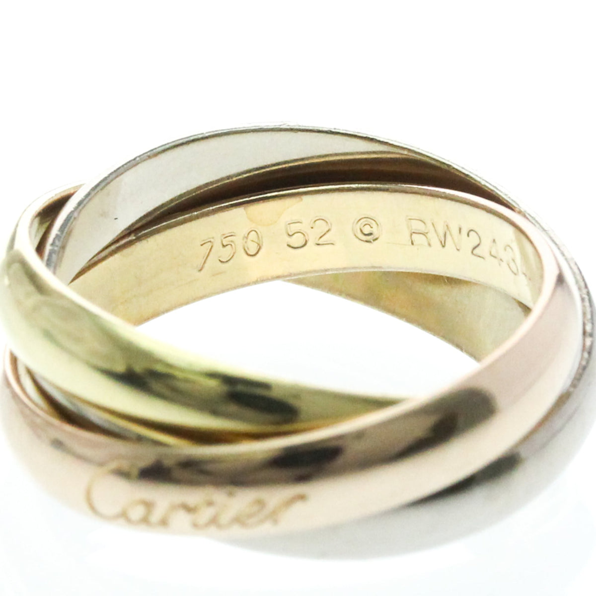 PRE-OWNED Cartier Trinity · Tri-Gold Size 6