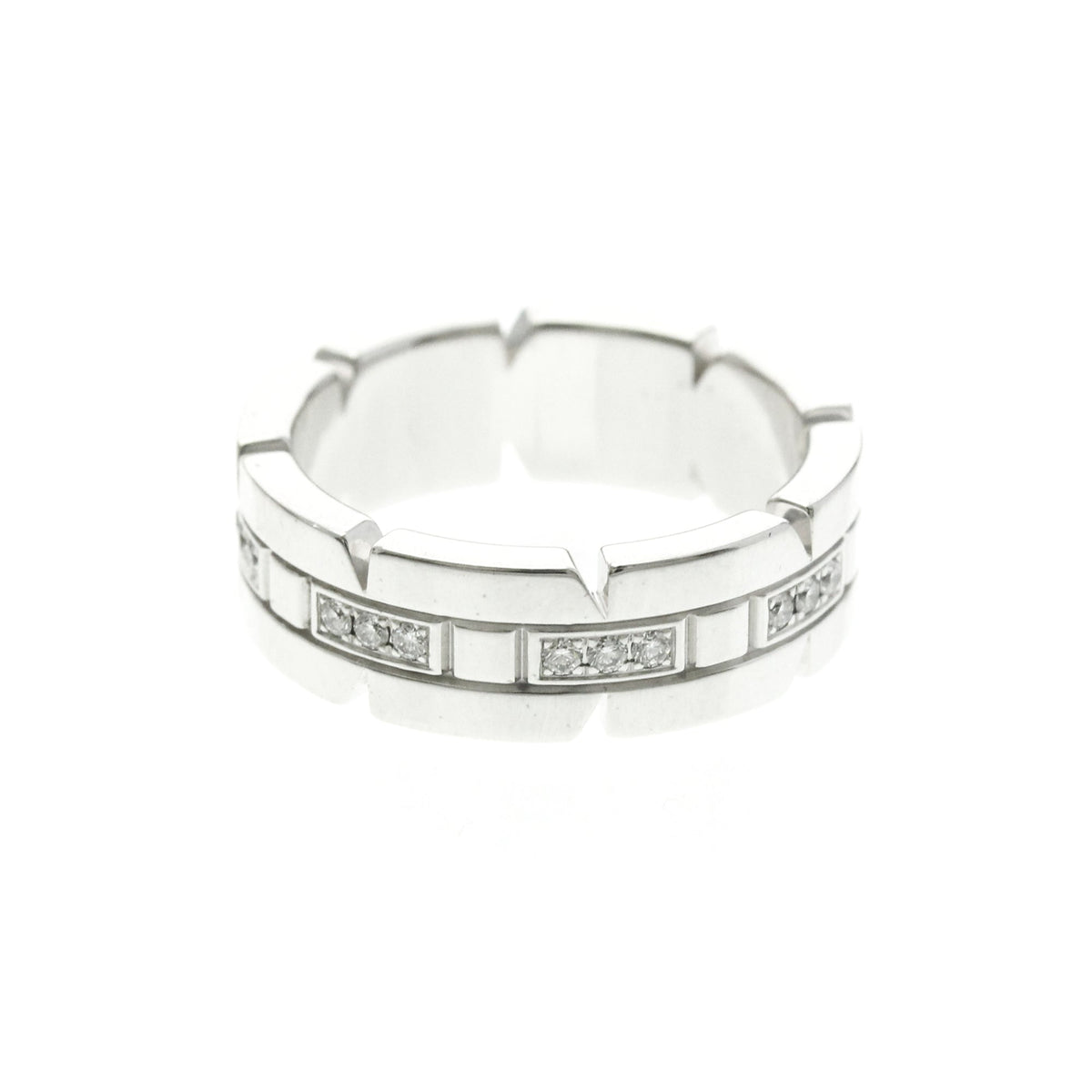 PRE-OWNED Cartier Tank Française · 18K White Gold · Diamond Size 4.75