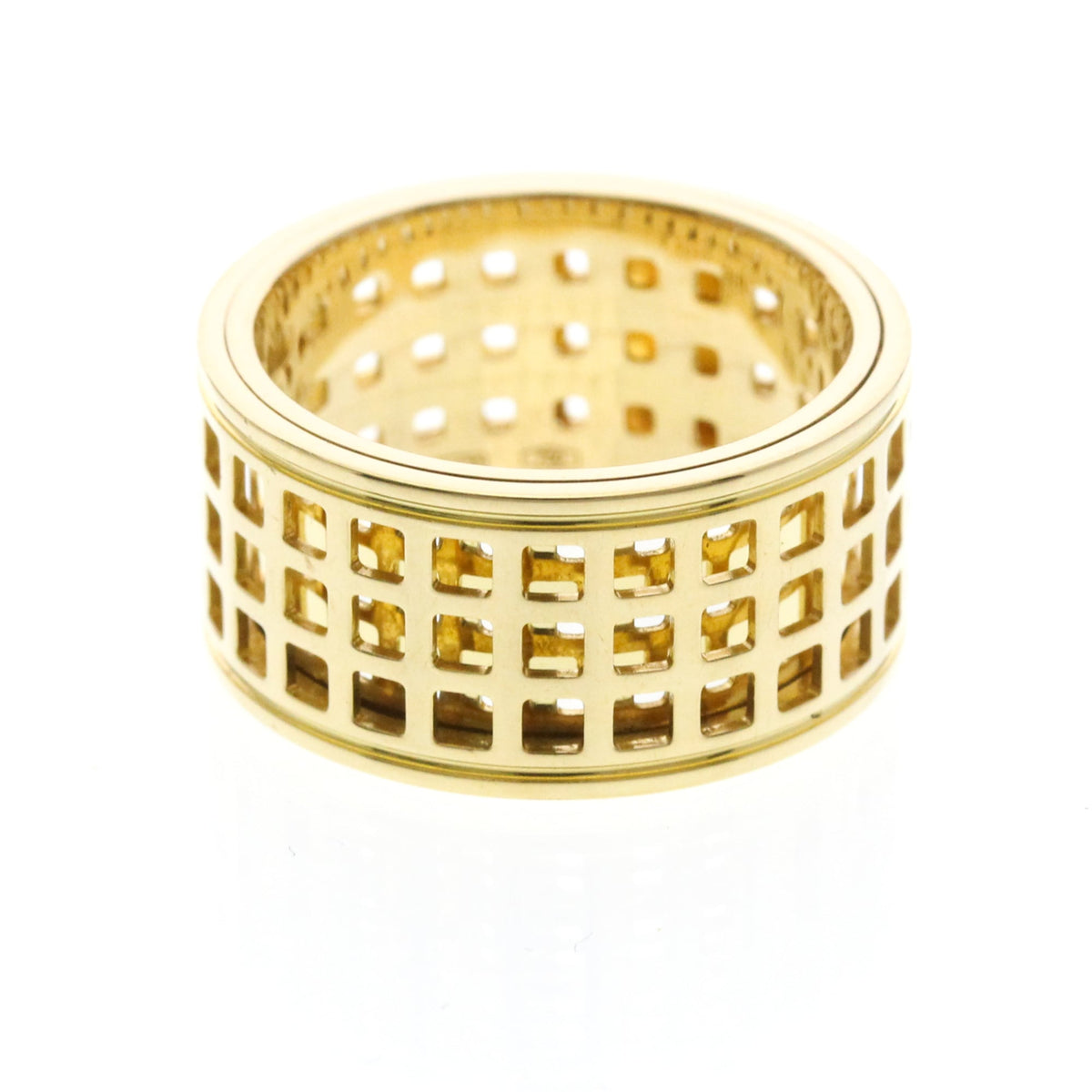 PRE-OWNED Gucci Scroll Wide · 18K Yellow Gold Size 8.25