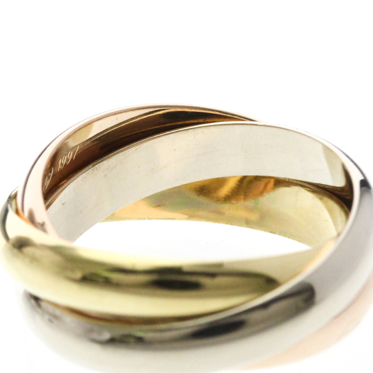 PRE-OWNED Cartier Trinity · Tri-Gold Size 7.5