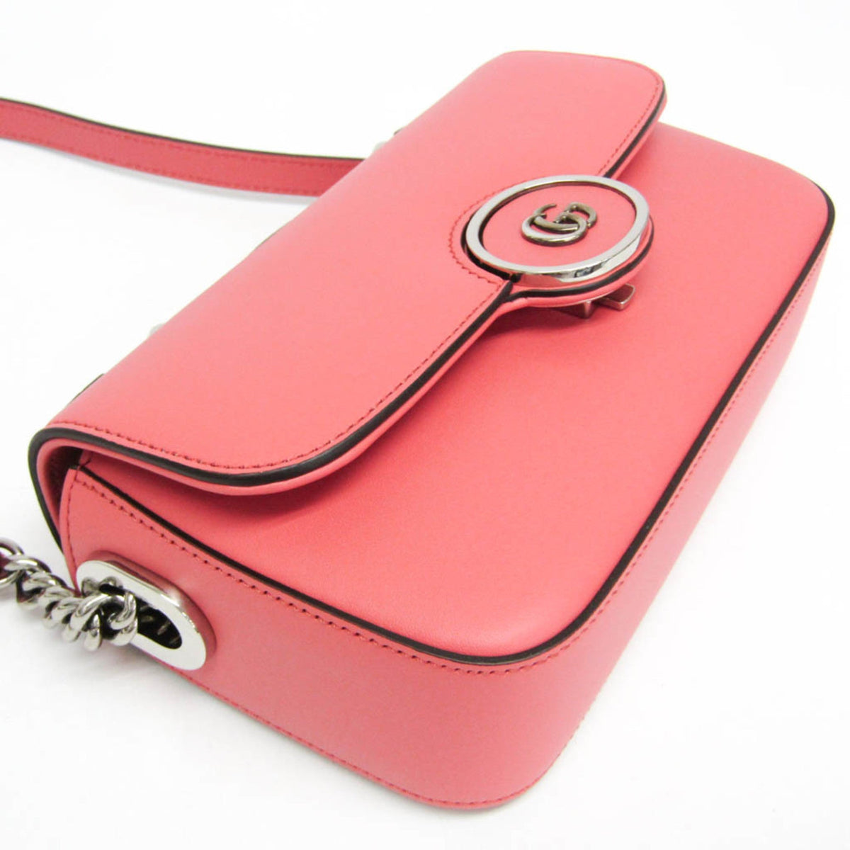PRE-OWNED Gucci Double G · Leather Shoulder Bag