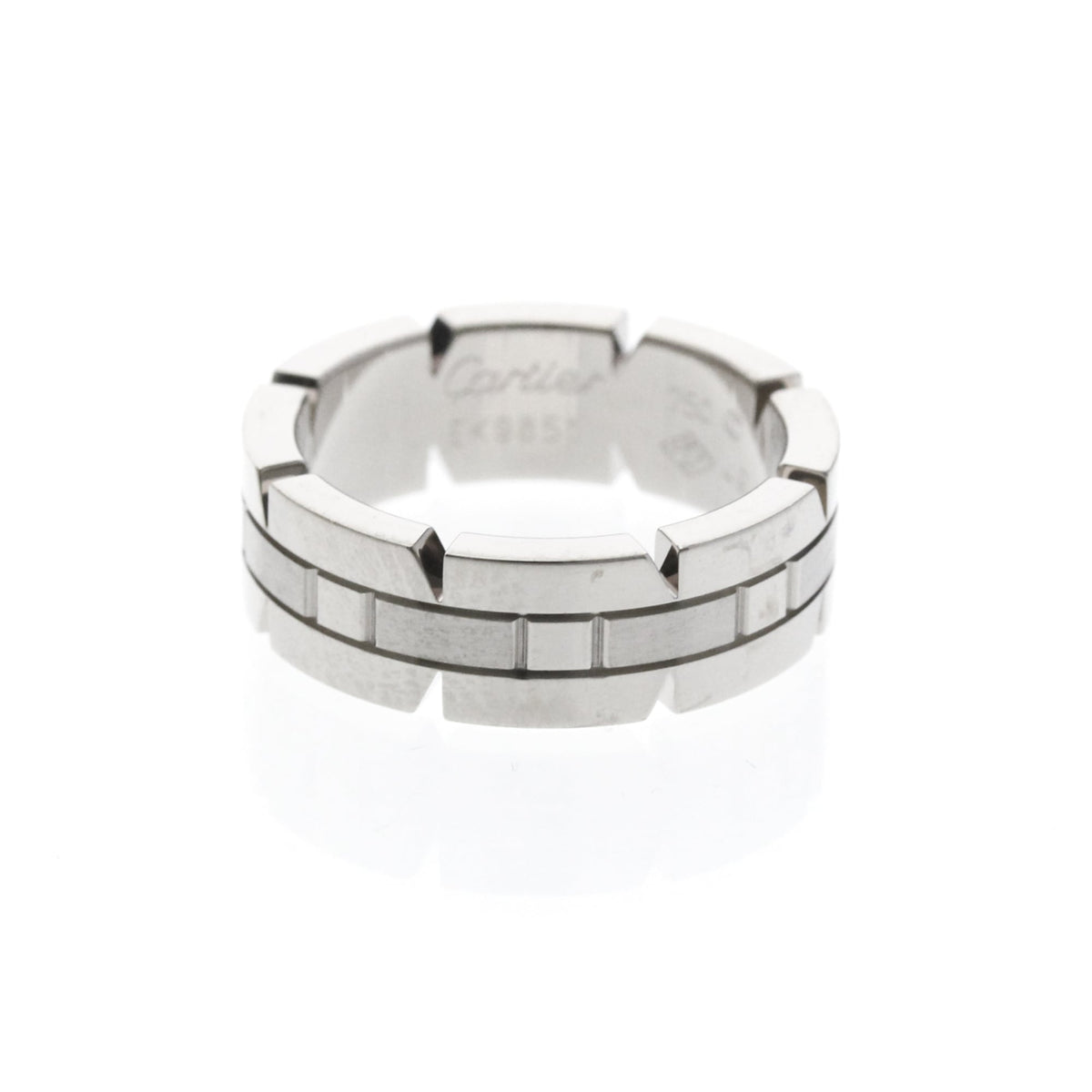 PRE-OWNED Cartier Tank Française · 18K White Gold Size 4.75