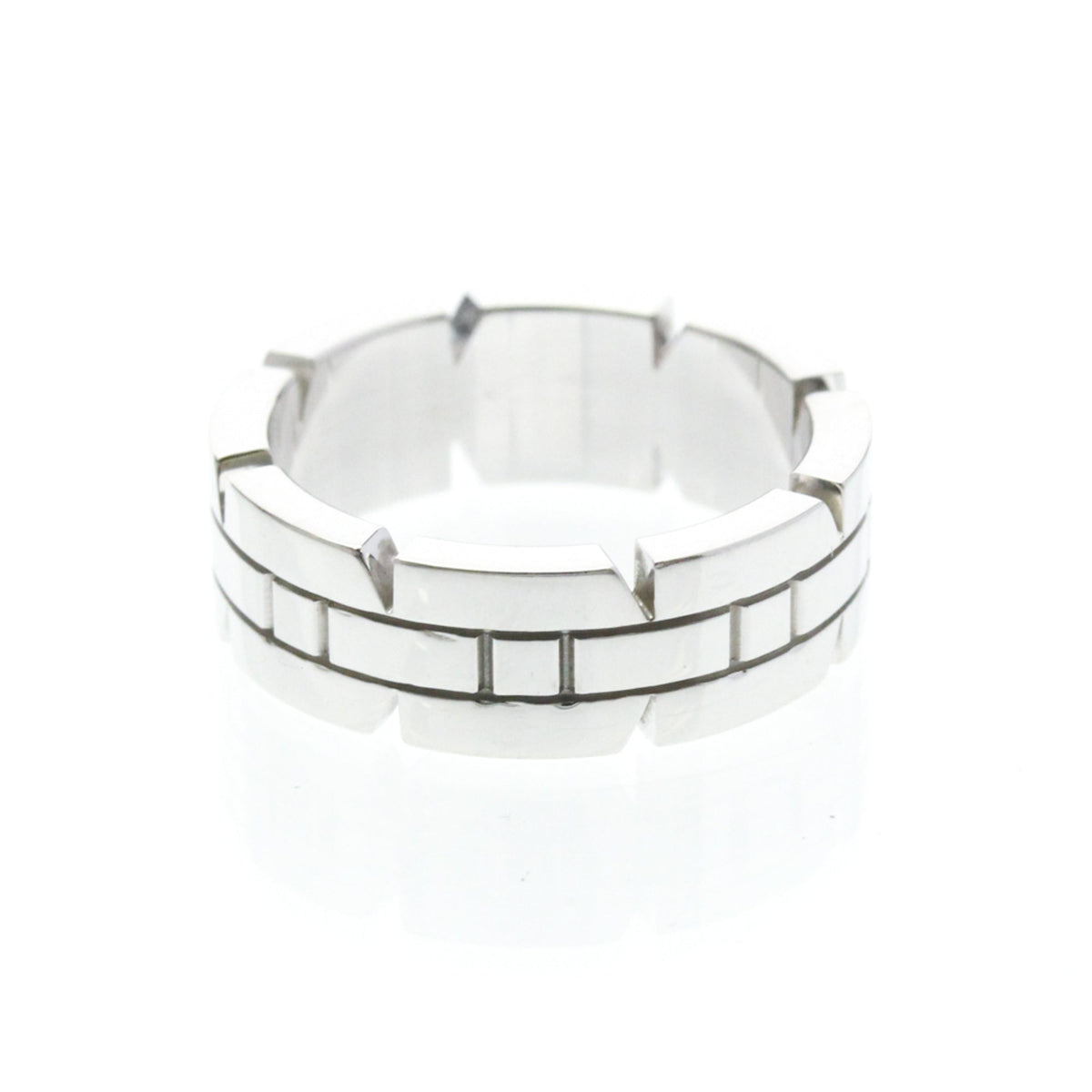PRE-OWNED Cartier Tank Française · 18K White Gold Size 4.75
