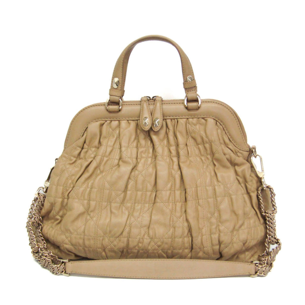PRE-OWNED Christian Dior Gaufré · Lambskin