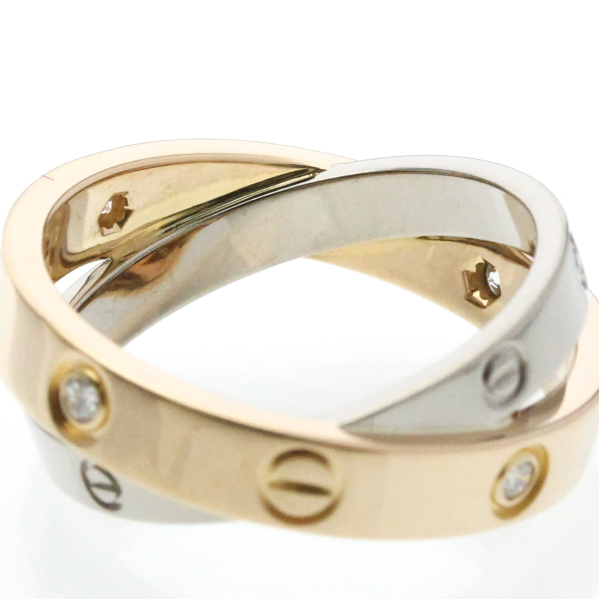 PRE-OWNED Cartier Be Love · Half Diamond · Two-Tone Gold