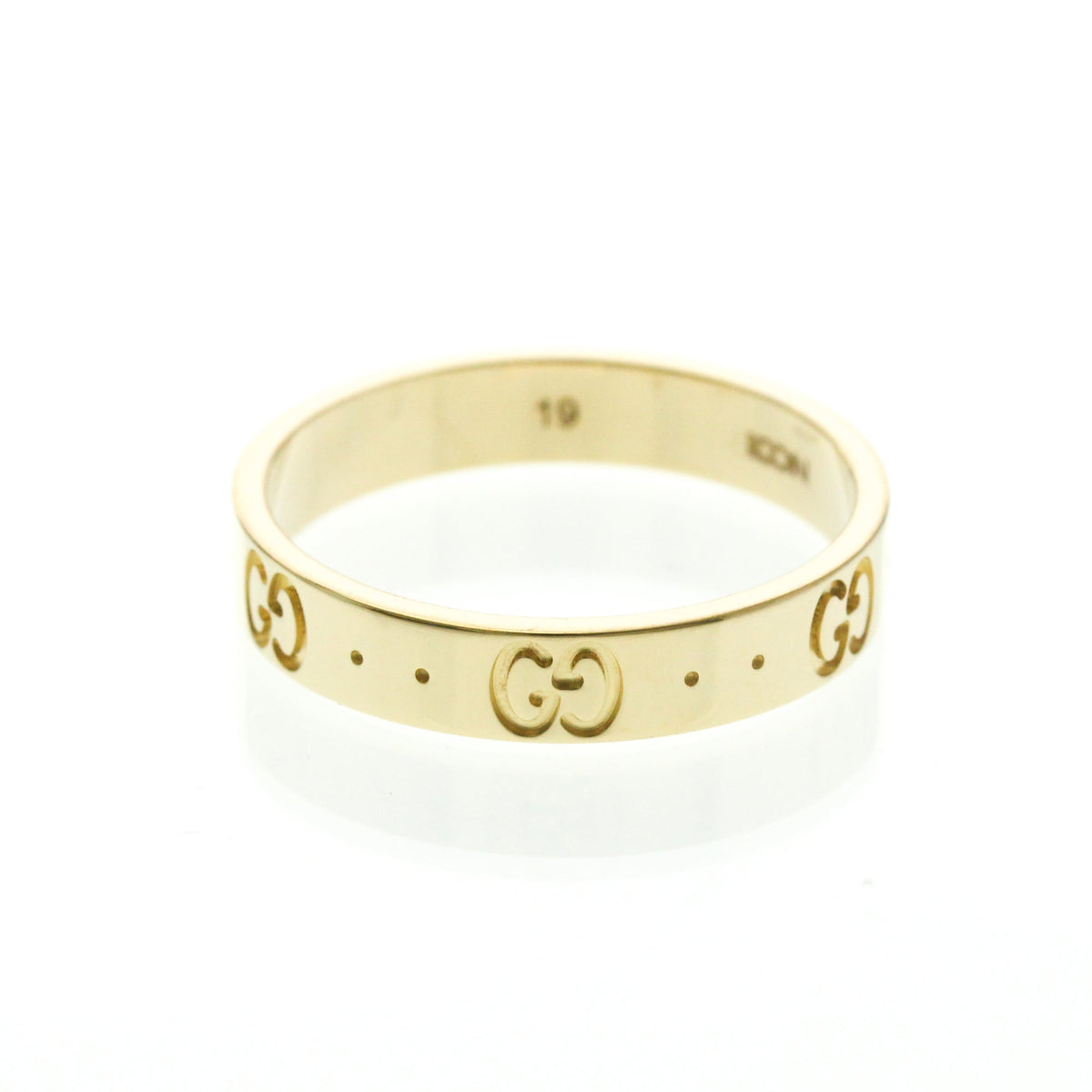 PRE-OWNED Gucci Icon · 18K Yellow Gold Size 8.75