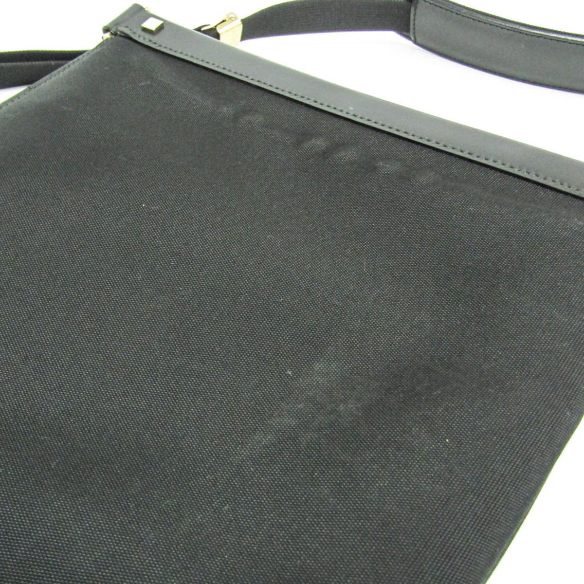 PRE-OWNED Gucci Nylon & Leather Shoulder Bag