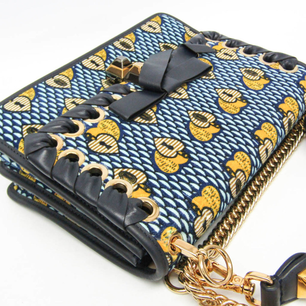PRE-OWNED Fendi Kan I · Velvet & Leather