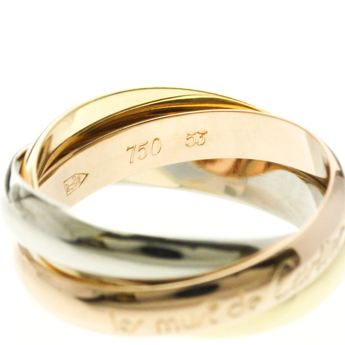 PRE-OWNED Cartier Trinity · Tri-Gold Size 6.25
