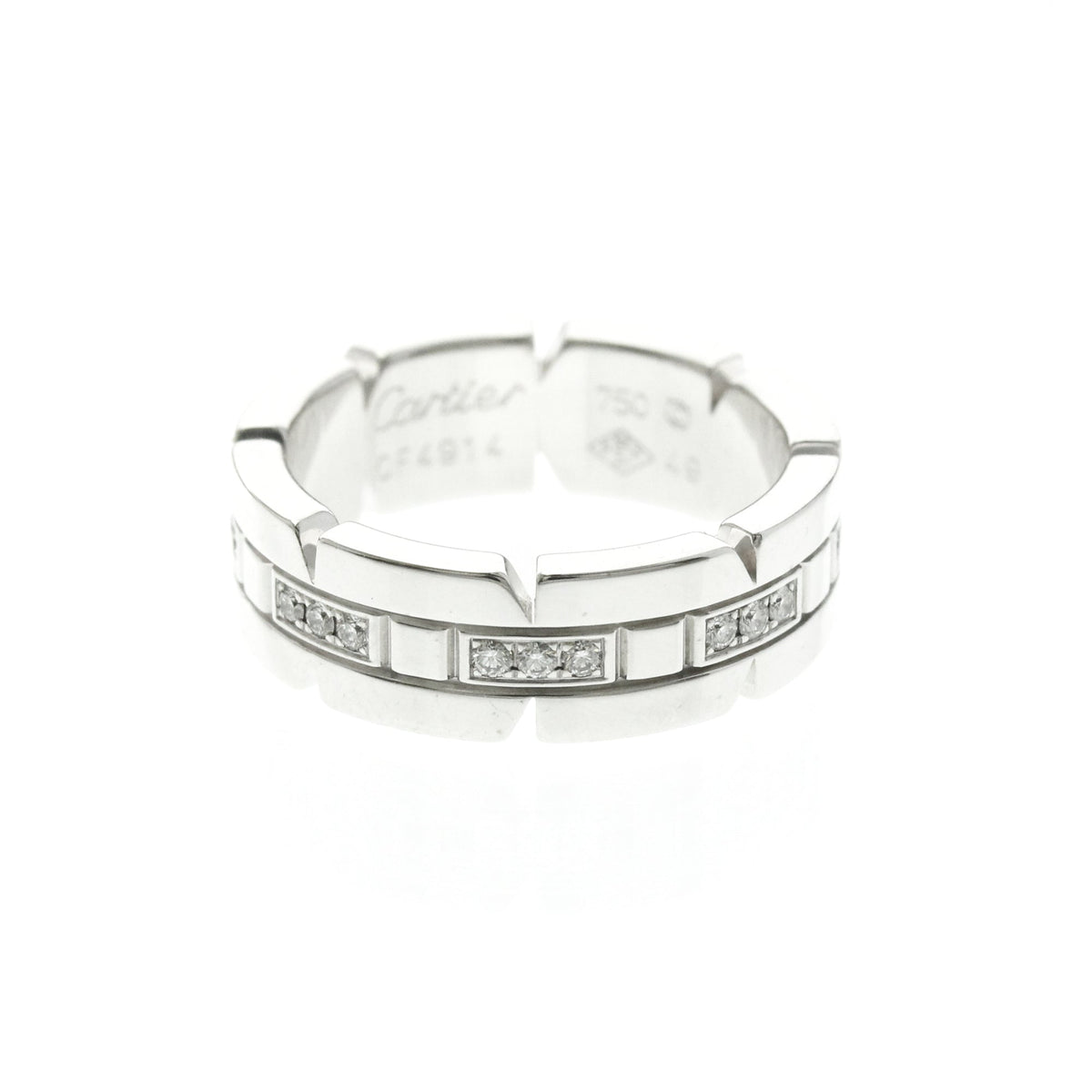 PRE-OWNED Cartier Tank Française · 18K White Gold · Diamond Size 4.75