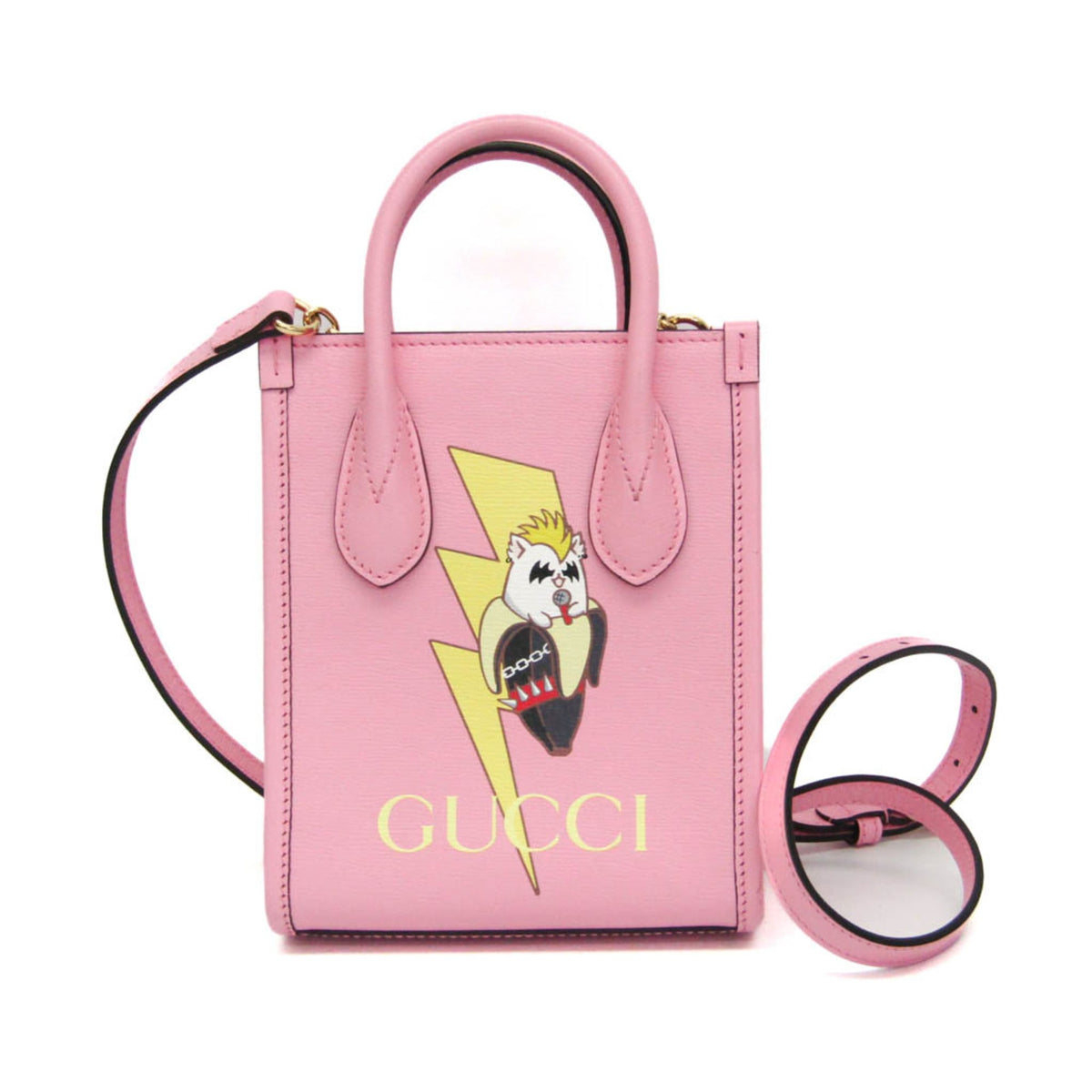 PRE-OWNED Gucci x Bananya · Leather Shoulder Bag