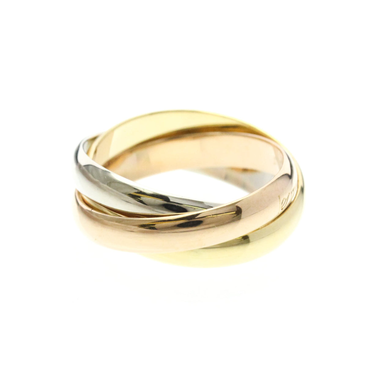 PRE-OWNED Cartier Trinity · Tri-Gold Size 6.25