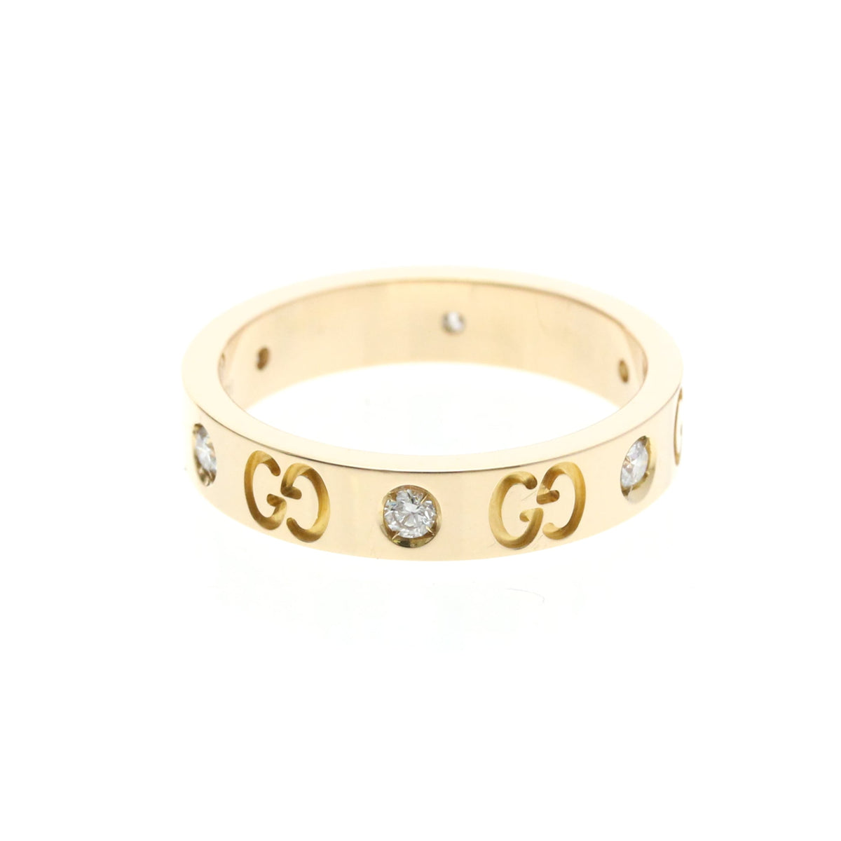 PRE-OWNED Gucci Icon · Diamond · Rose Gold Size 6.5