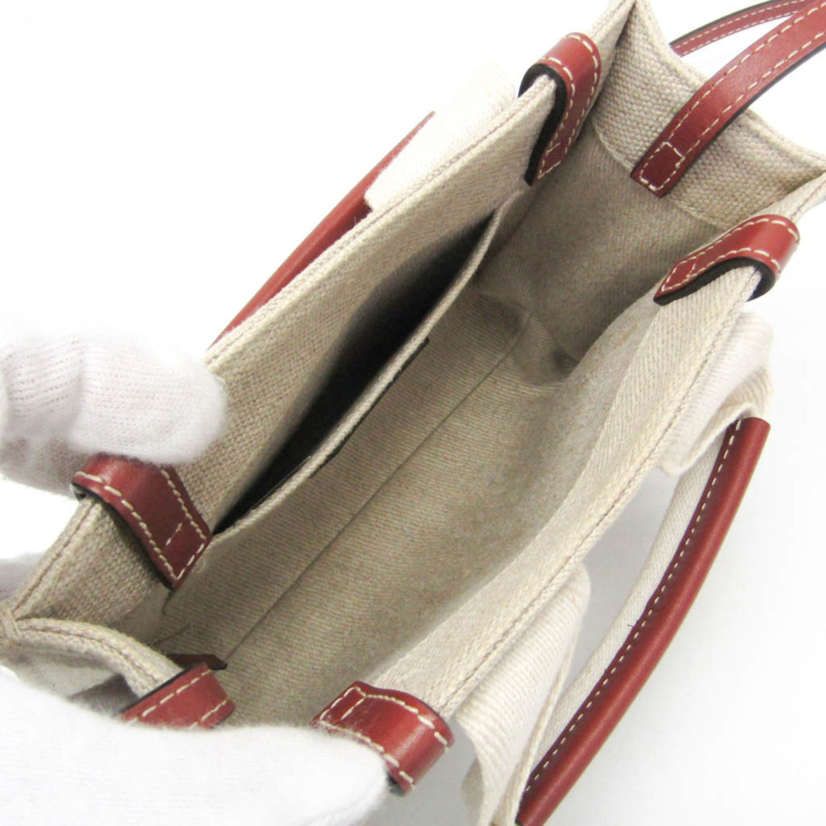 PRE-OWNED Chloé Woody Mini · Canvas & Leather