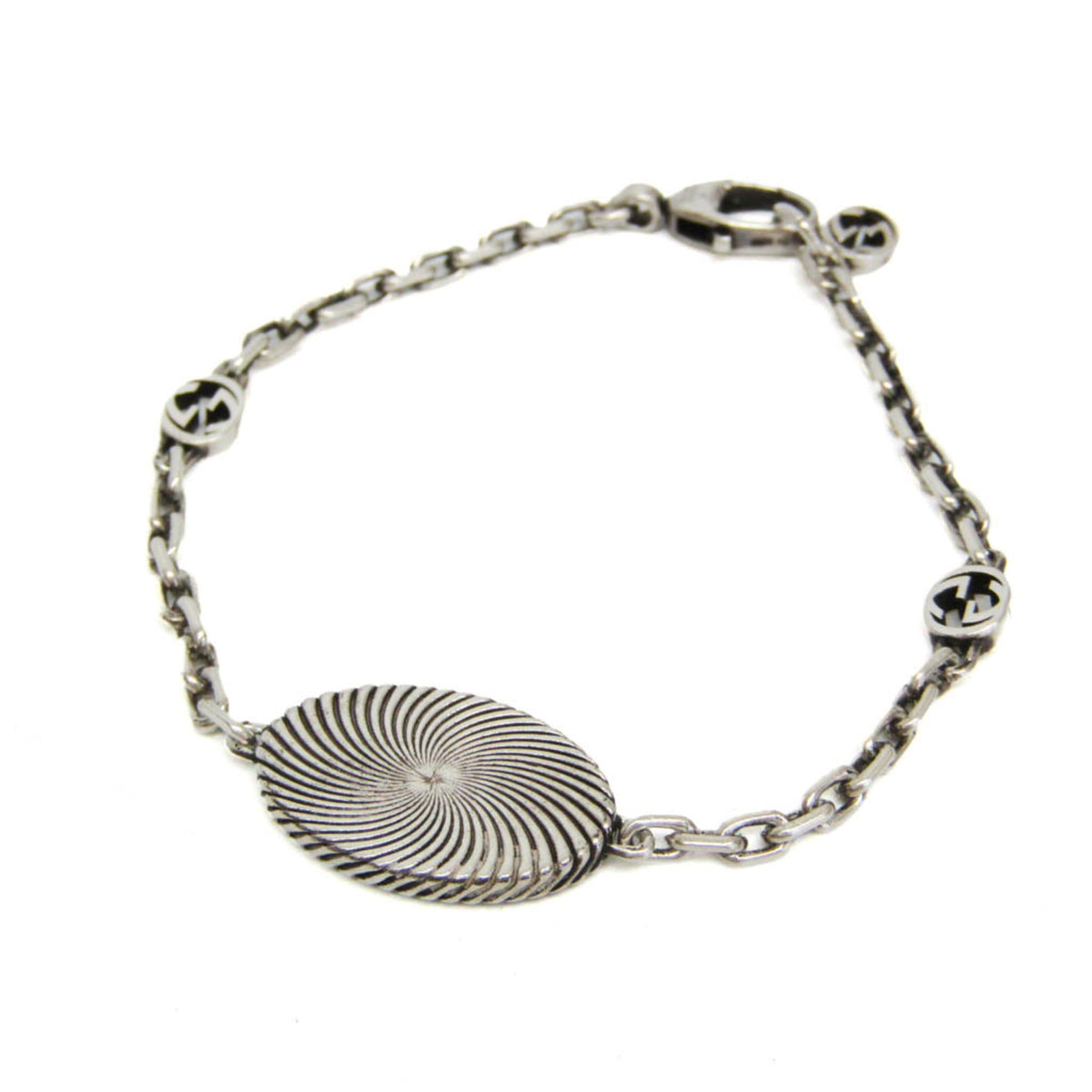 PRE-OWNED Gucci Double G · Silver 925 Charm Bracelet