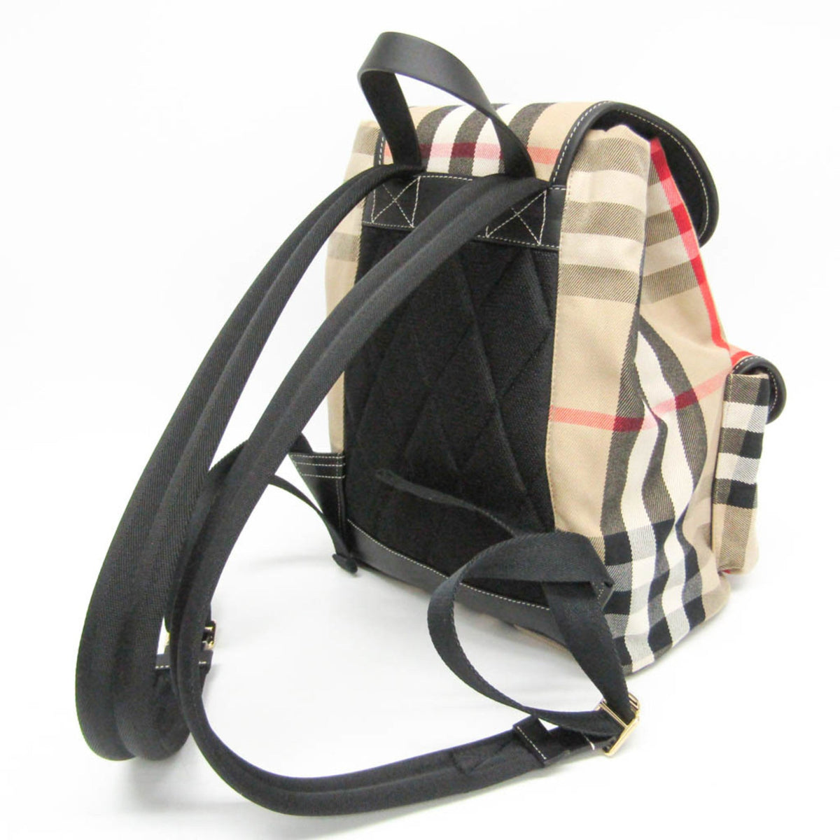 PRE-OWNED Burberry Enfild · Check Canvas & Leather
