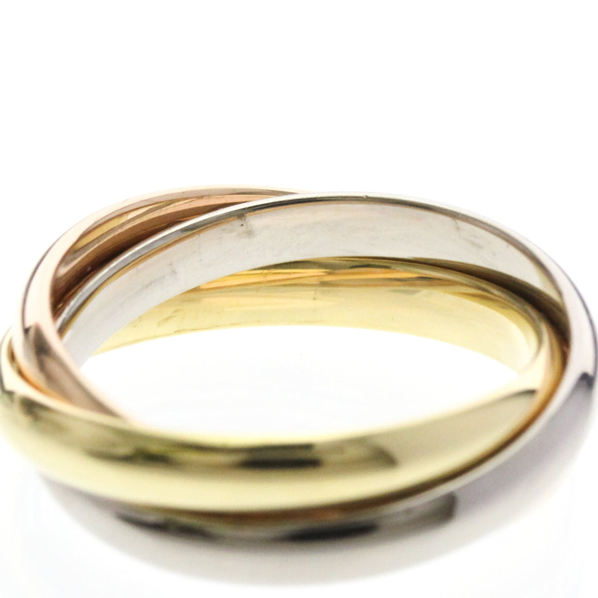 PRE-OWNED Cartier Trinity · Tri-Gold Size 8.75