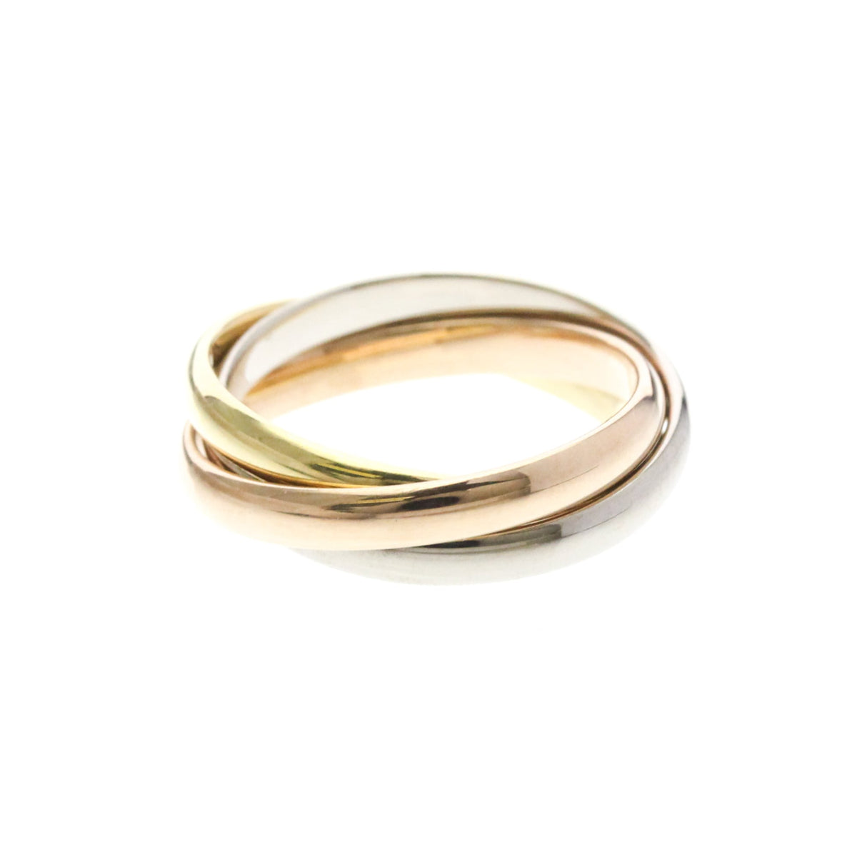 PRE-OWNED Cartier Trinity · Tri-Gold Size 7.5