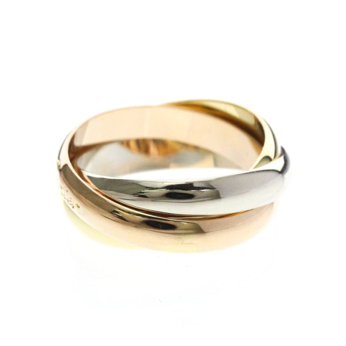 PRE-OWNED Cartier Trinity · Tri-Gold Size 6.25