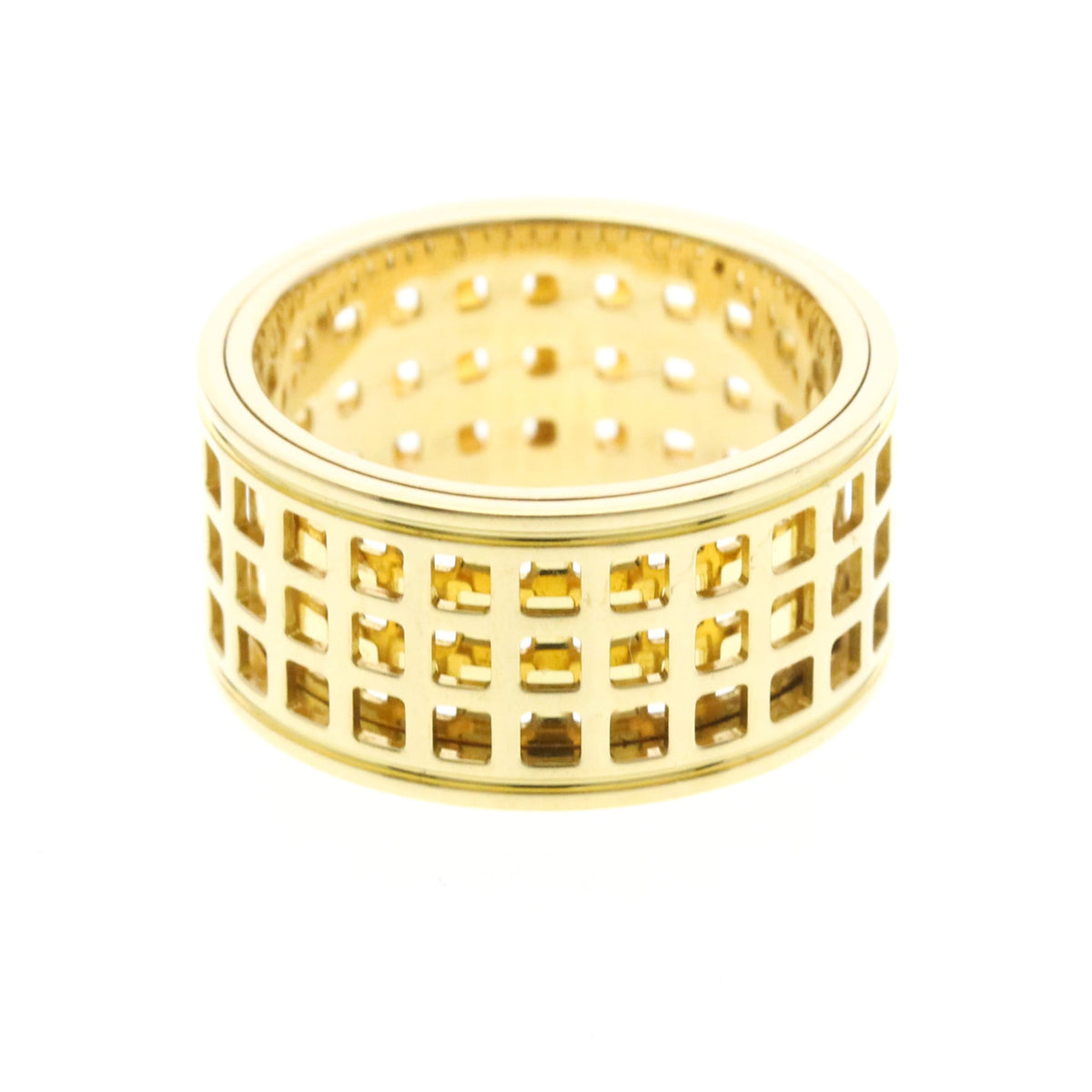 PRE-OWNED Gucci Scroll Wide · 18K Yellow Gold Size 8.25