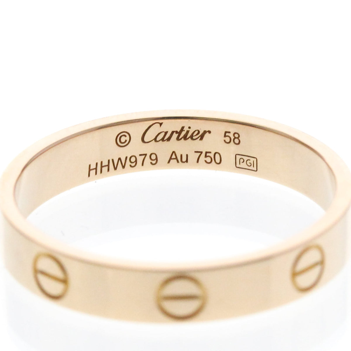 PRE-OWNED Cartier Mini Love · Rose Gold Size 8.25