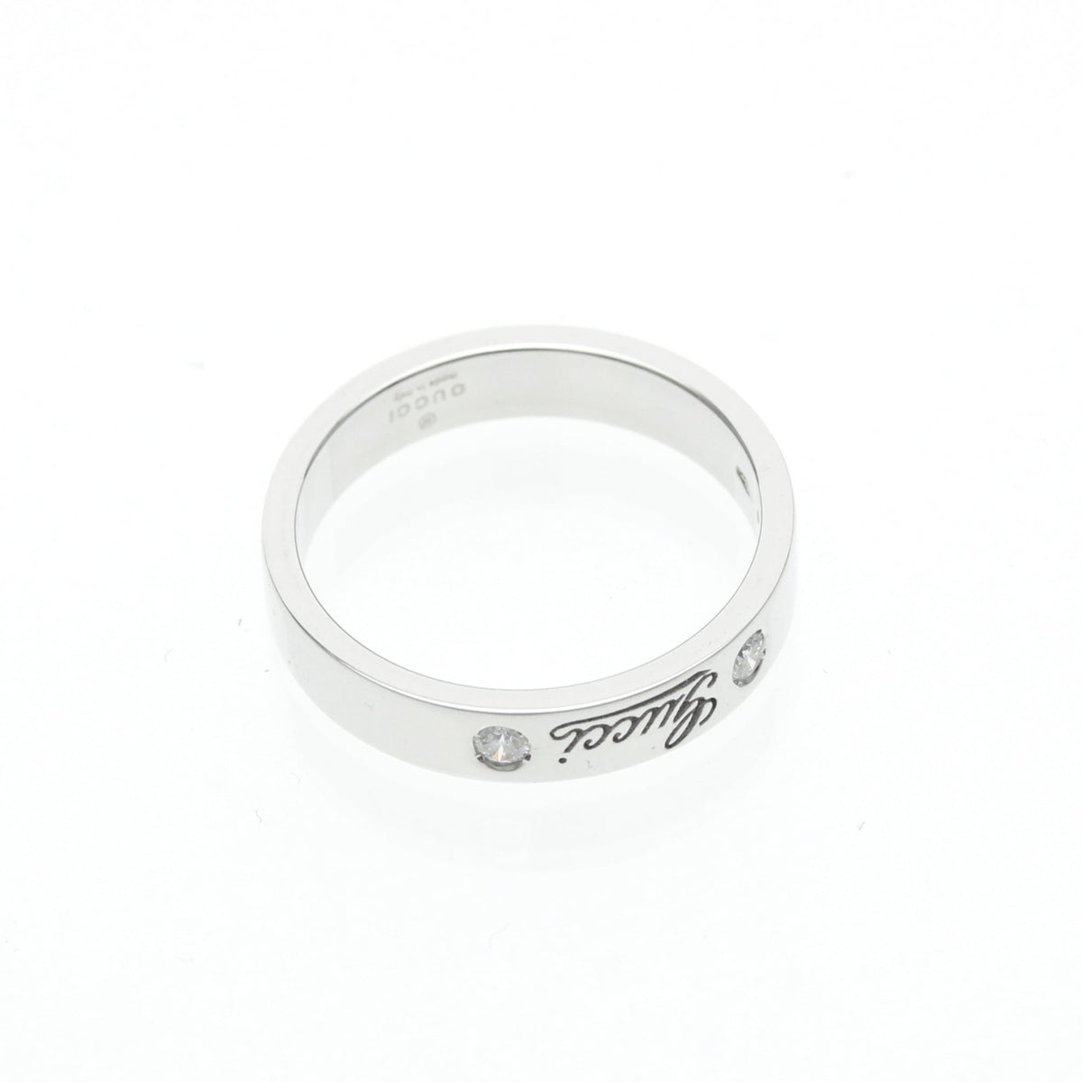 PRE-OWNED Gucci Icon · 18K White Gold · Diamond Size 6.5