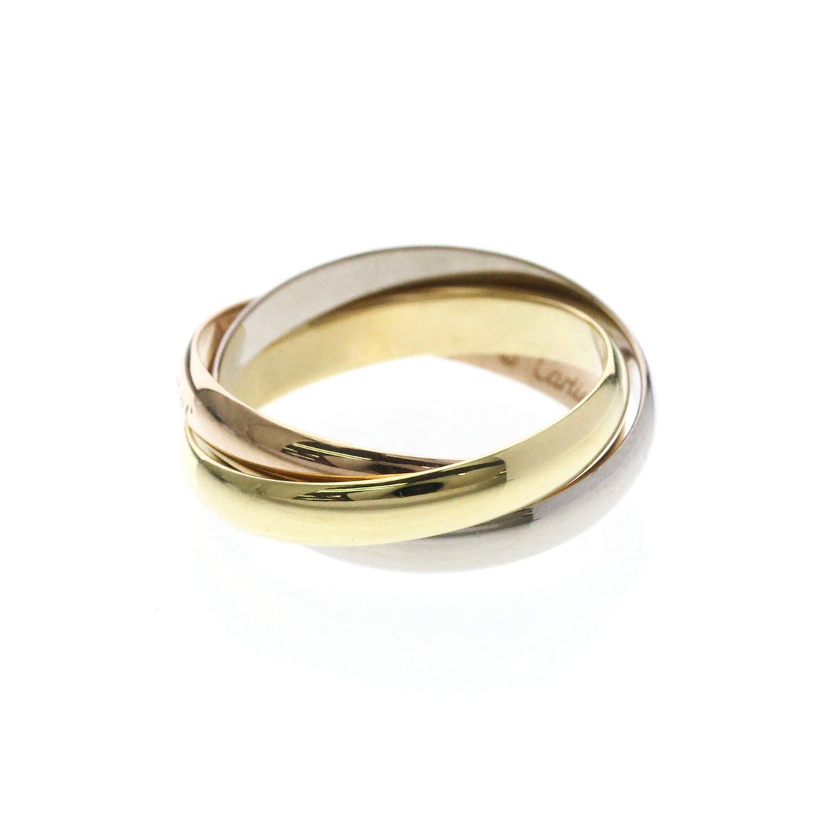 PRE-OWNED Cartier Trinity · Tri-Gold Size 5.25