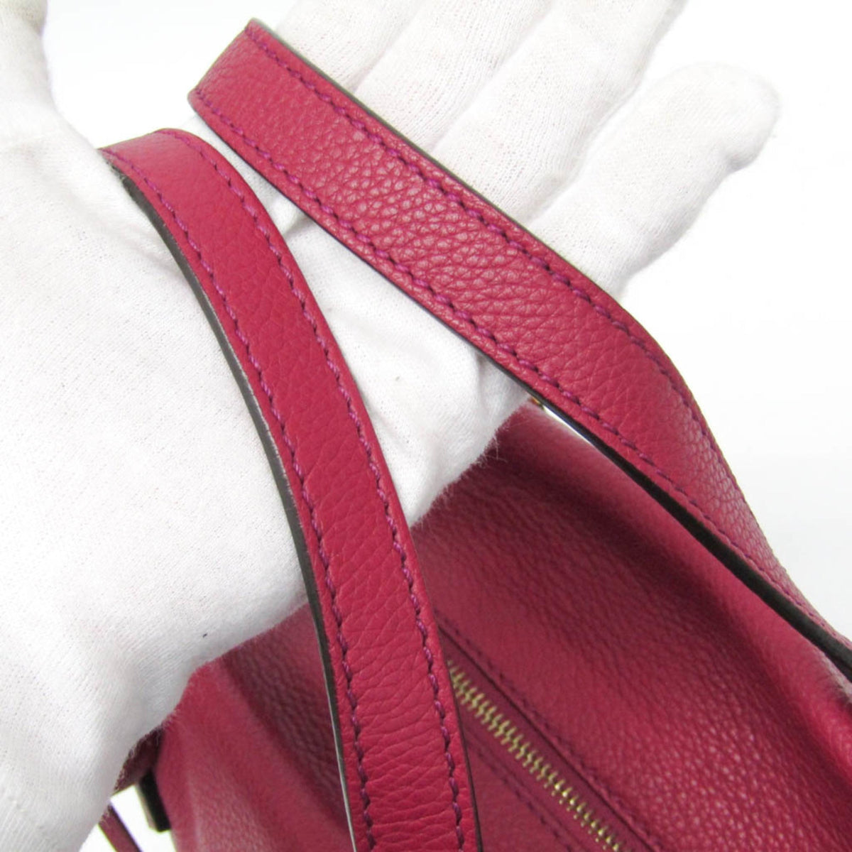 PRE-OWNED Fendi · Leather Handbag · Bordeaux