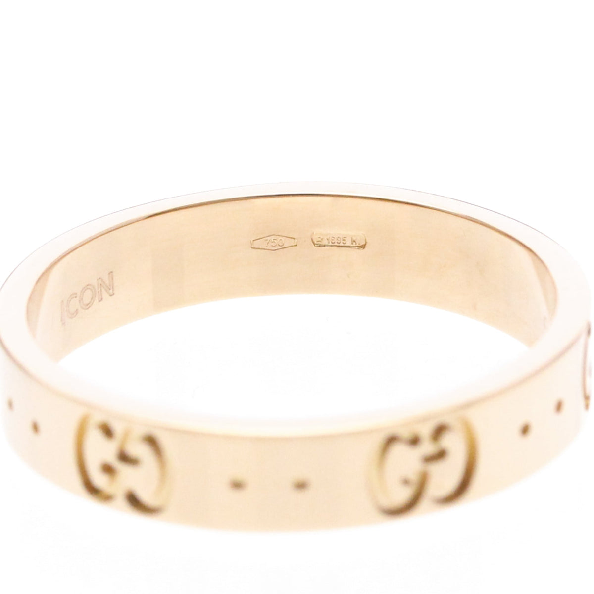 PRE-OWNED Gucci Icon · Rose Gold Size 8