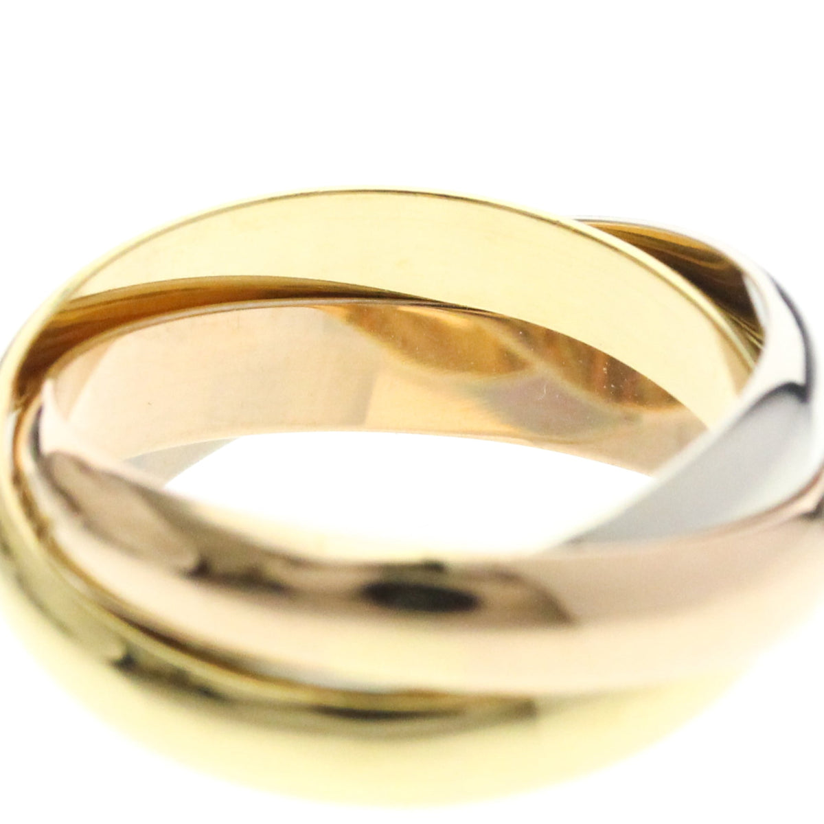 PRE-OWNED Cartier Trinity · Tri-Gold Size 6.25