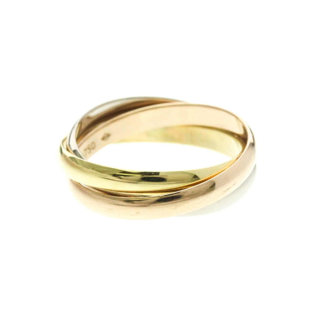 PRE-OWNED Cartier Trinity · Tri-Gold Size 6.25
