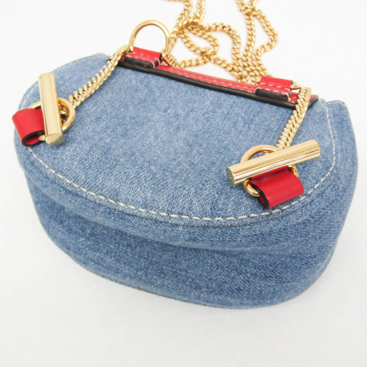 PRE-OWNED Chloé Drew Mini · Denim Crossbody