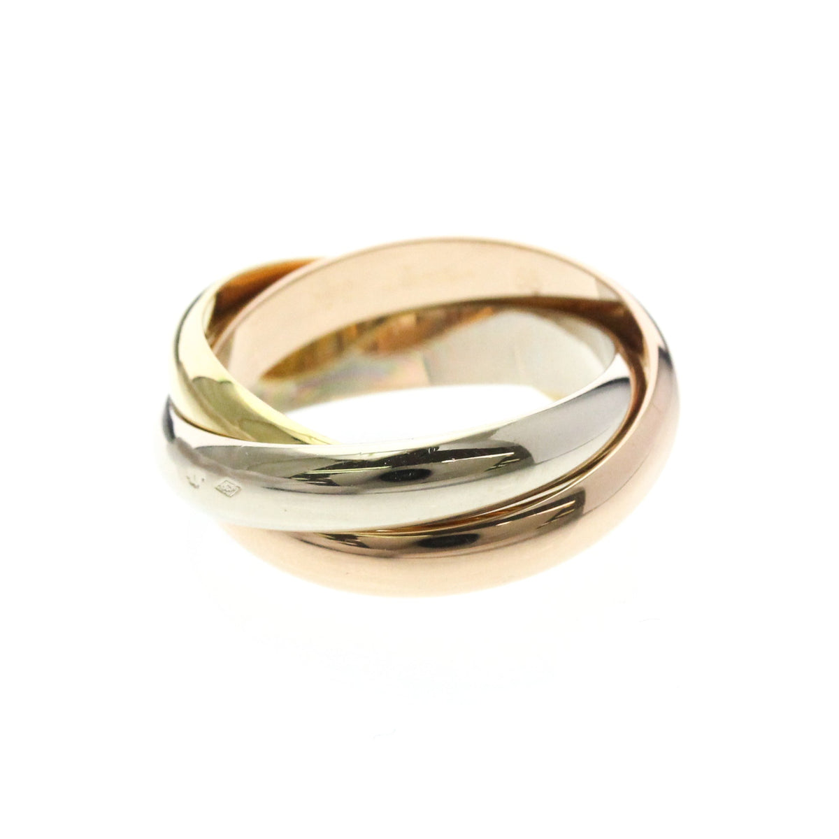 PRE-OWNED Cartier Trinity · Tri-Gold Size 7.5