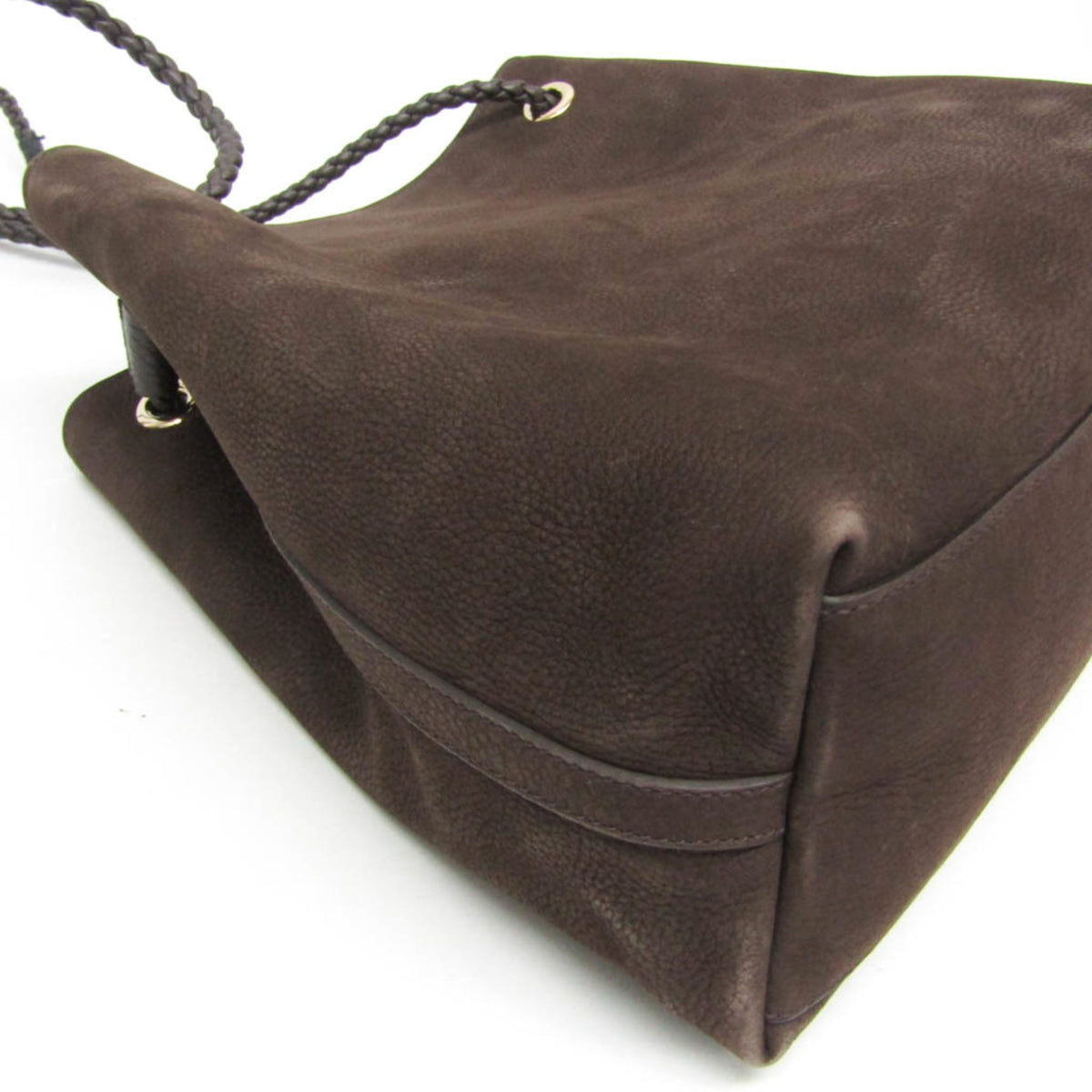 PRE-OWNED Gucci Nubuck Leather Tote