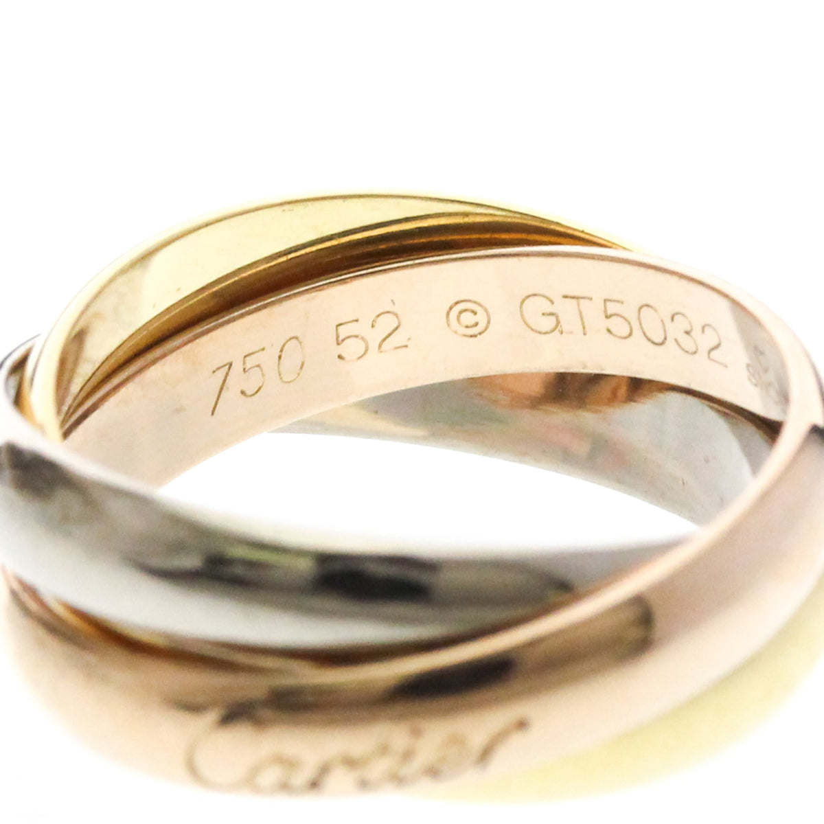 PRE-OWNED Cartier Trinity · Tri-Gold Size 6