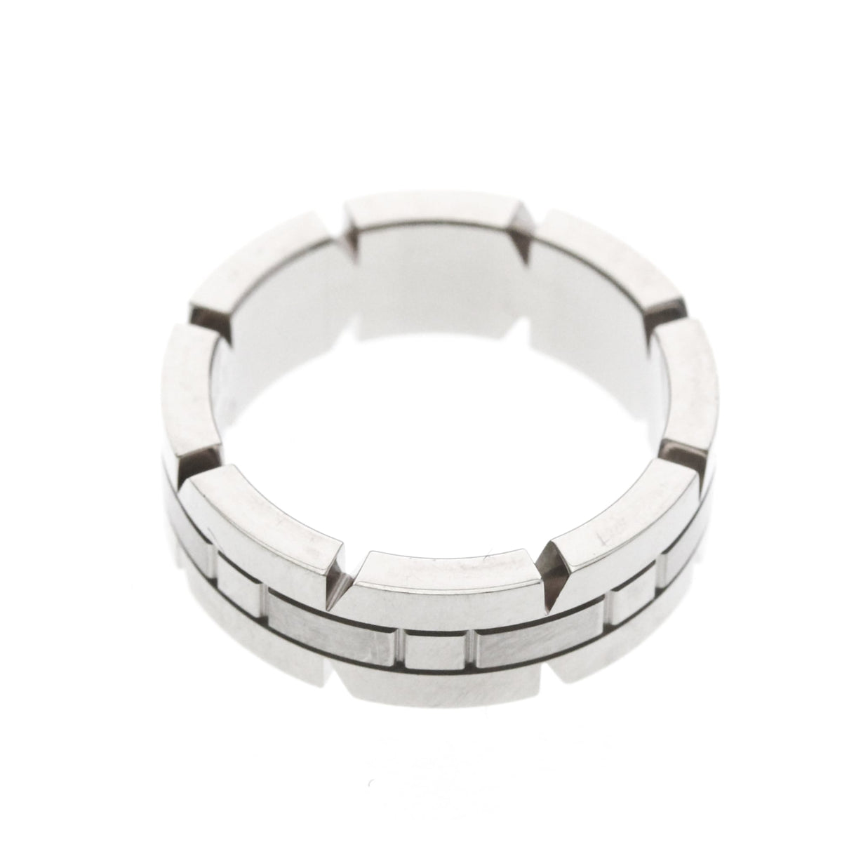 PRE-OWNED Cartier Tank Française · 18K White Gold Size 4.75