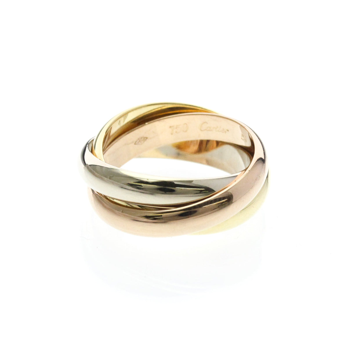 PRE-OWNED Cartier Trinity · Tri-Gold Size 6.75