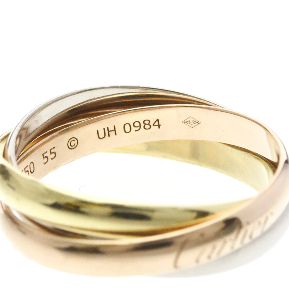 PRE-OWNED Cartier Trinity · Tri-Gold Size 7.25