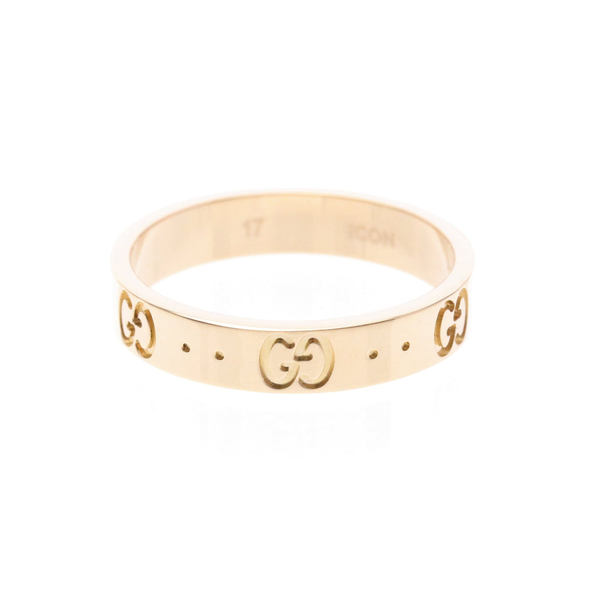 PRE-OWNED Gucci Icon · Rose Gold Size 8