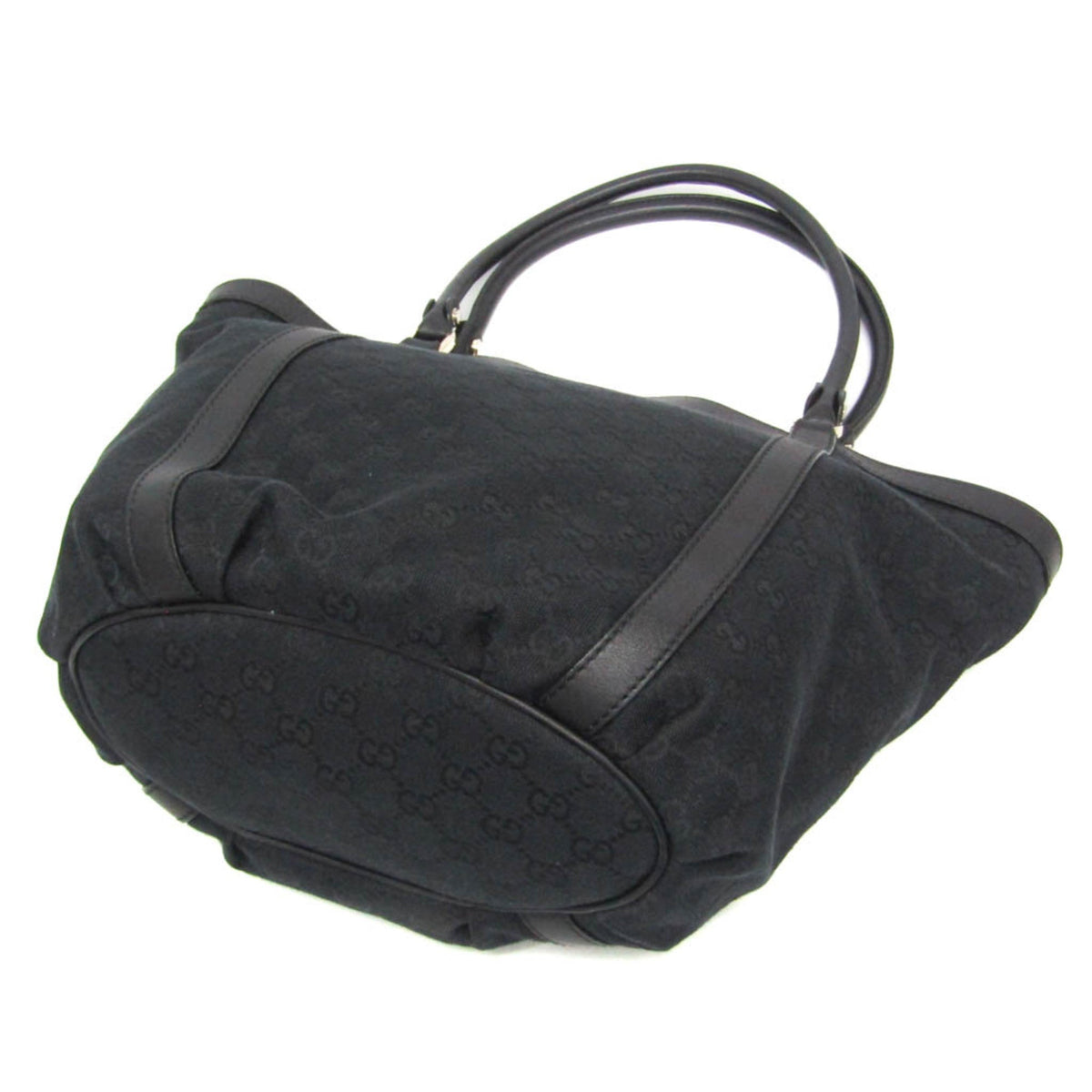 PRE-OWNED Gucci GG Canvas Tote · Leather Trim