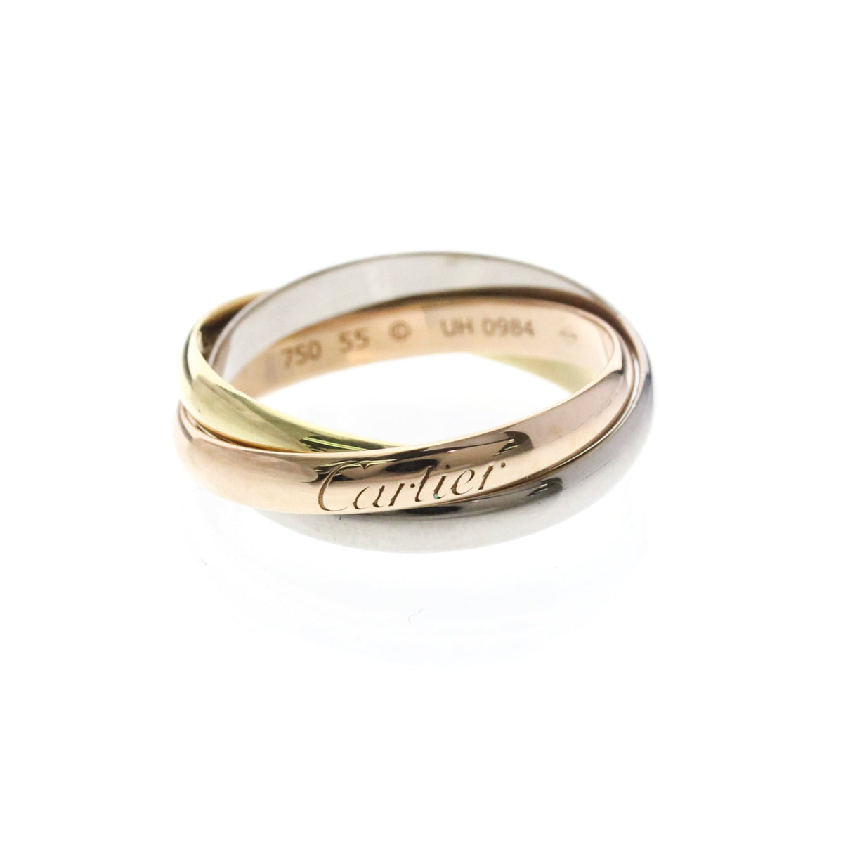 PRE-OWNED Cartier Trinity · Tri-Gold Size 7.25
