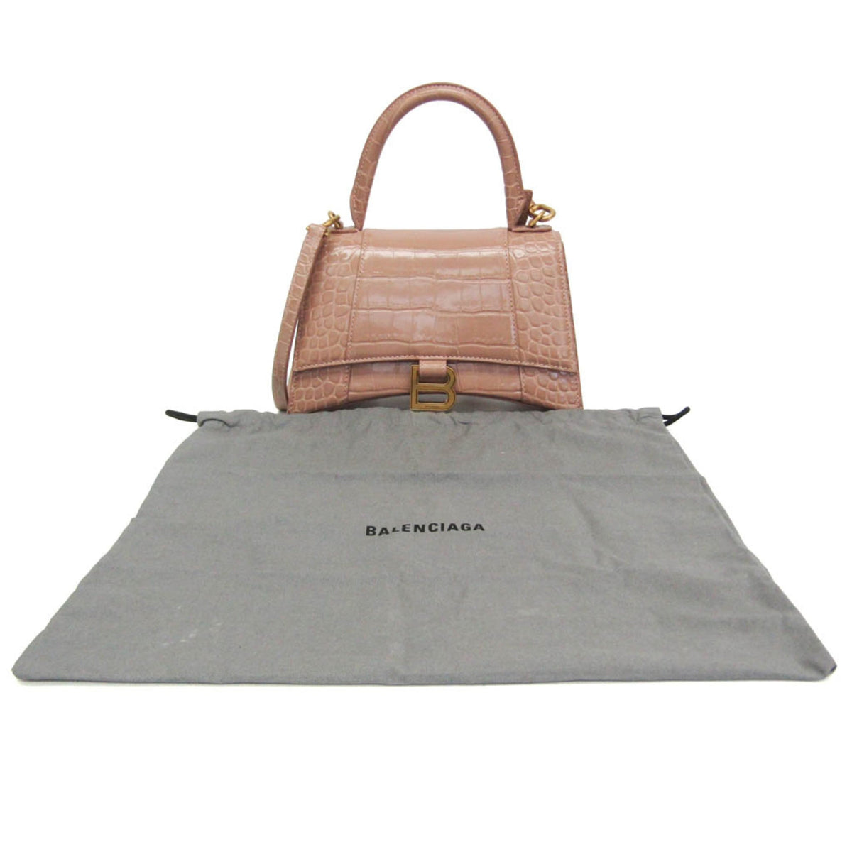 PRE-OWNED Balenciaga Hourglass · Embossed Leather